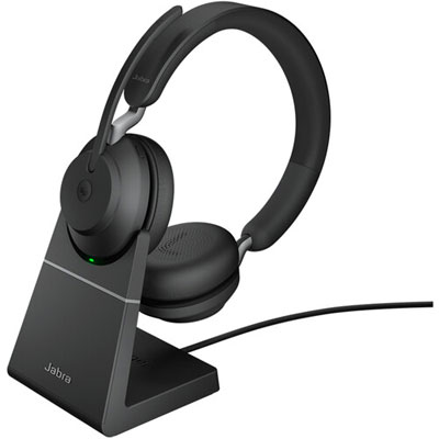 Open Box - Jabra Evolve2 65 On-Ear Passive Noise Cancelling Truly Wireless Bluetooth 5.0 Headset with Microphone (26599-989-889)