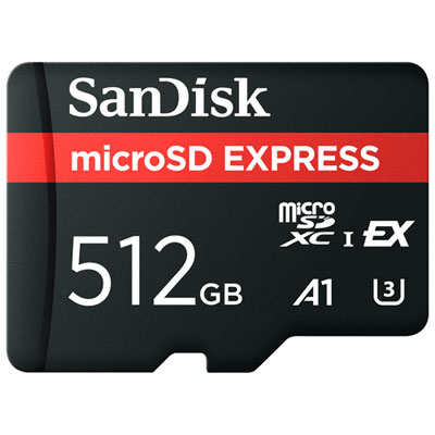 Carte Mémoire Microsd Express Uhs-I De 512 Go Et De 880 Mo/s De Sandisk