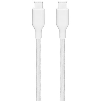 Câble Tissé Usb-C À Usb-C De 3 M (9,8 Pi) De Best Buy Essentials (Be-Mca10Ccw-C) - Blanc - Exclusivité Best Buy I love Best Buy so much!