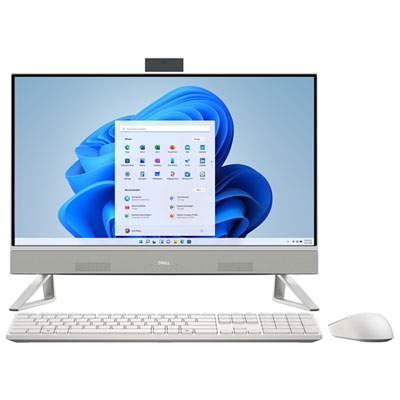 Ordinateur Tout-En-Un De 24 Po De Dell - Blanc (Core 5 120U D’Intel/mémoire Vive 16 Go/disque Ssd De 512 Go/windows 11) 