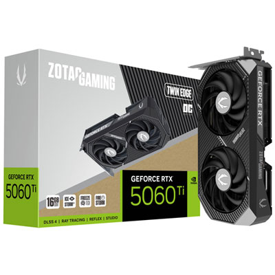 Image of ZOTAC Gaming GeForce RTX 5060 Ti Twin Edge OC 16GB GDDR7 Video Card