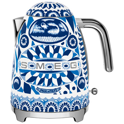 Bouilloire Électrique De Style Années 50 De Smeg - 1,7 L - Collection Dolce & Gabbana - Bleu Méditerranée