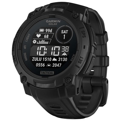 Garmin Instinct 3 Solar Tactical Edition 45mm Bluetooth Multisport Smartwatch - Black Great watch