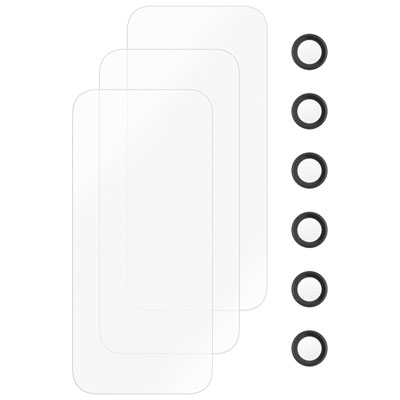 Insignia Glass Screen Protector with Camera Lens Protectors for iPhone 17 Pro - 3 Pack - Only at Best Buy