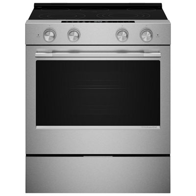 KitchenAid 30" 5.3 Cu Ft True Convection Slide-In Electric Air Fry Range (YKSES530SPS) -Fingerprint Resistant Stainless Best range I’ve ever owned