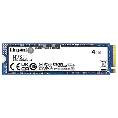 Kingston 4TB PCIe 4.0 NVMe Internal Solid State Drive (SNV3S/4000G)
