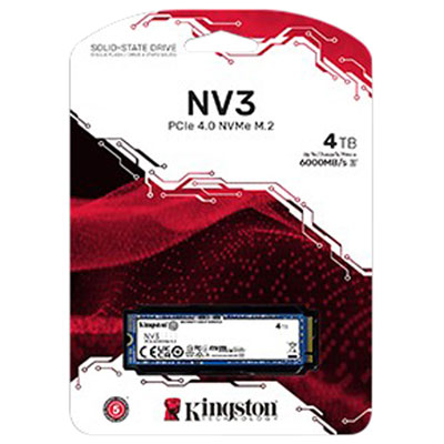 Kingston 4TB PCIe 4.0 NVMe Internal Solid State Drive (SNV3S/4000G