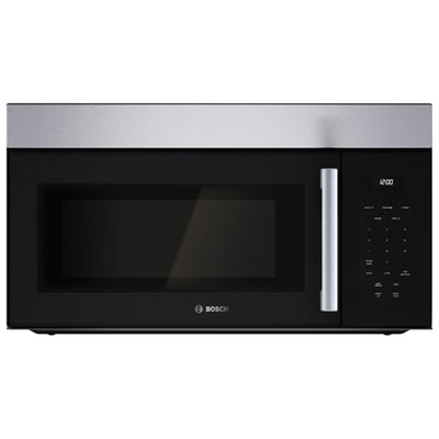 Image of Bosch 100 Series Over-The-Range Microwave - 1.7 Cu. Ft. - Black/Stainless Steel