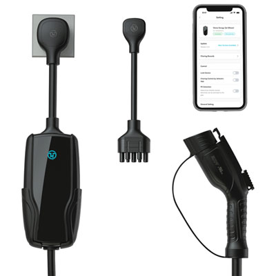 Pion Power Flex-AC Elite 32A Level 2 Portable Smart Electric Vehicle (EV) Charger - Black
