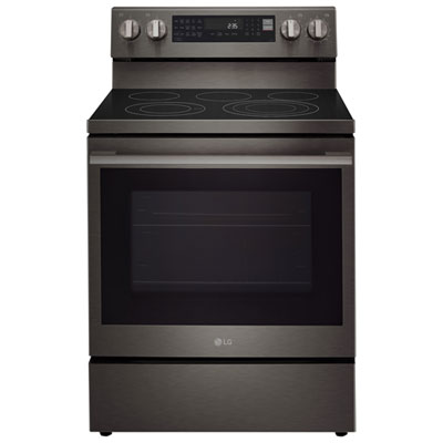 Cuisinière Électrique Autonome À 5 Éléments Avec Convection Véritable Et Friture À Air Chaud 6,3 Pi³ 30 Po De Lg (Lren6325Ze) - Inox Noir The best