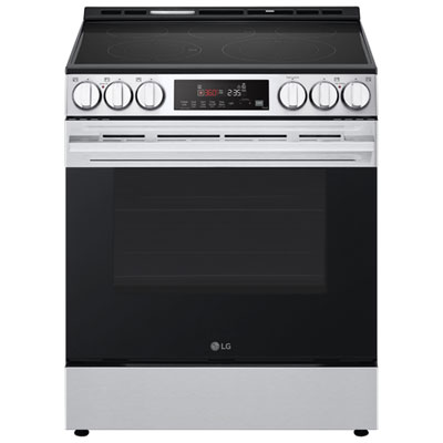 LG 30" 6.3 Cu. Ft. Fan Convection 5-Element Slide-In Electric Air Fry Range (LSEL6333XE) - Black Stainless Steel Best ever