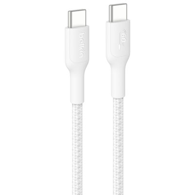 Belkin BoostCharge Pro 1m (3.3 ft.) Braided USB-C Cable - White