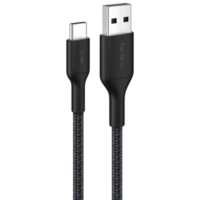 Belkin BoostCharge Pro 3m (10 ft.) Braided USB-A/USB-C Cable - Black
