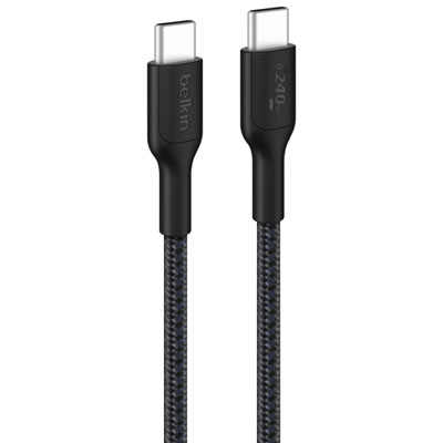 Belkin BoostCharge Pro 2m (6.6 ft.) Braided USB-C Cable - Black