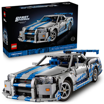 Lego Technic : Voiture Nissan Skyline Gt-R (R34) 2 Fast 2 Furious - 1410 Pièces (42210) Love it