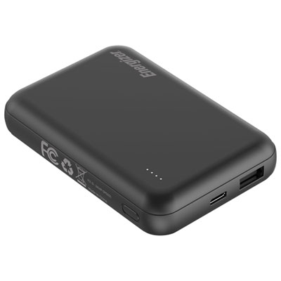 Chargeur Portable Sans Fil Magnétique Qi Usb-C/usb-A De 5000 Mah D'energizer - Noir Great Portable Charger