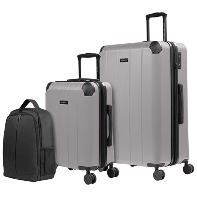 Bugatti New York 2-Piece Hard Side Expandable Luggage Set & Backpack - Grey - Only at Best Buy