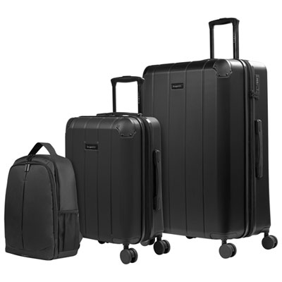 Ensemble De 2 Valises Rigides Extensibles Et Sac À Dos New York De Bugatti - Fer Forgé - Exclusivité De Best Buy