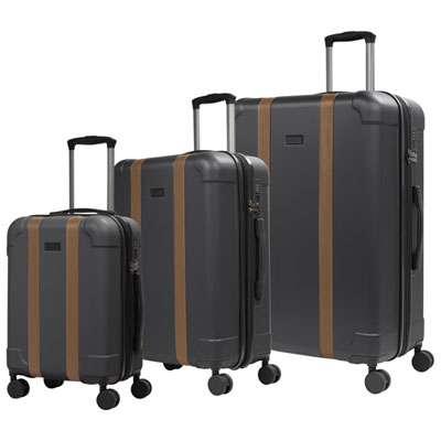 Bugatti Windsor 3-Piece Hard Side Expandable Luggage Set - Charcoal - Only at Best Buy