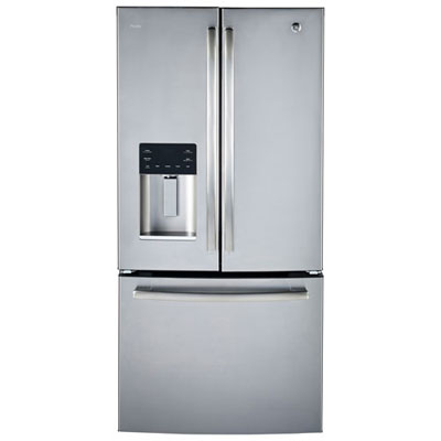 "Open Box - GE 33"" 24 Cu. Ft. French Door Refrigerator with Water & Ice Dispenser-Stainless Steel- Perfect Condition"