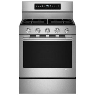 KitchenAid 30" 5.0 Cu. Ft. True Convection 5-Burner Freestanding Gas Air Fry Range (KFGS530SPS) - Stainless Steel It works great in absolutely love it