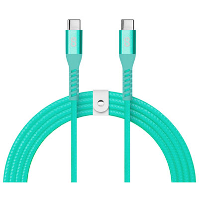 LOGiiX Vibrance 1.2m (3.94 ft.) Braided USB-C Cable - Teal
