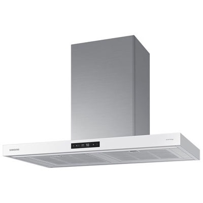 "Open Box - Samsung Bespoke 36"" Wall Mount Range Hood (NK36CB700WCGAA) - Grey Glass - Perfect Condition"