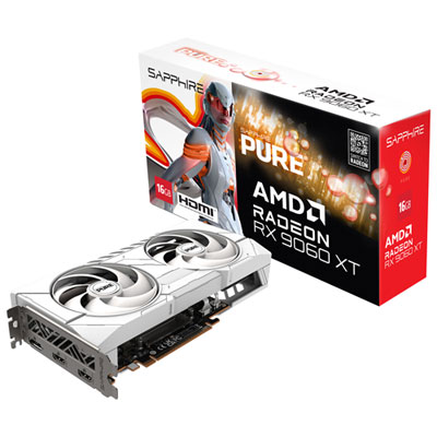 Sapphire Pure AMD Radeon RX 9060 XT 16GB GDDR6 Video Card