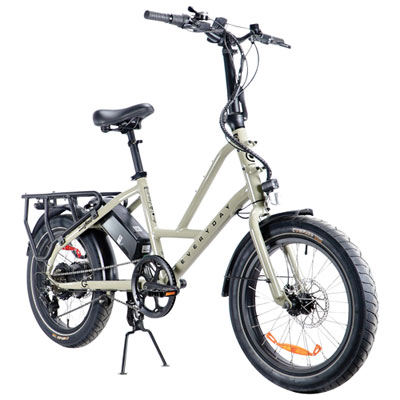 Everyday Essentials EasyHaul Foldable ST Electric Cargo Bike (350W Motor/60km Range/32km/h Top Speed) - Taupe