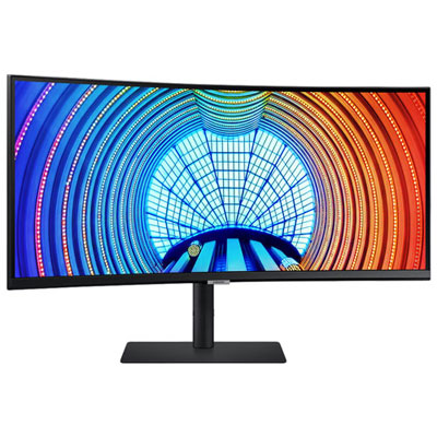 Open Box - Samsung 34" QHD 100Hz 5ms GTG Curved VA LED FreeSync Monitor (LS34A650UBNXGO) - Black