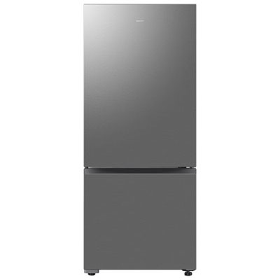 "Open Box - Samsung 28"" 15 Cu. Ft. Bottom Freezer Refrigerator w/Ice Dispenser - Stainless Steel - Scratch & Dent"