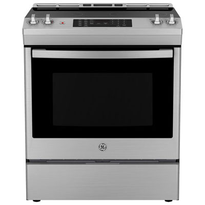 "Open Box - GE 30"" 5.3 Cu. Ft. Fan Convection Slide-In Electric Air Fry Range - Stainless Steel - Perfect Condition"