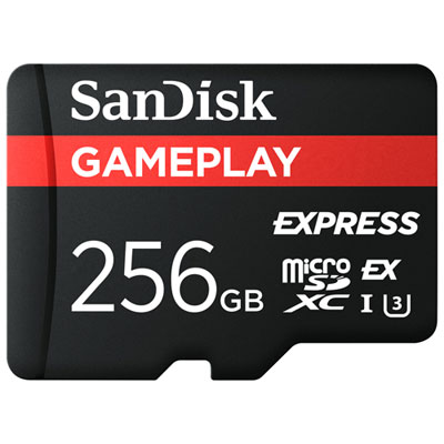 Carte Mémoire Microsd Express De 256 Go Et De 880 Mo/s Gameplay De Sandisk