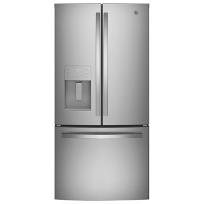 GE Profile 33" 24.8 Cu. Ft. French Door Refrigerator with Water & Ice Dispenser (PFE24HYRCFS) - Stainless