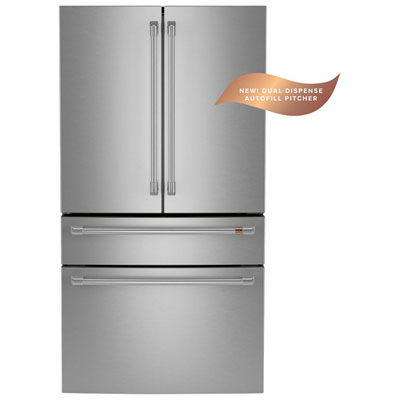 Café 34" 23.2 Cu. Ft. French Door Refrigerator with Water Dispenser (CJE23DP2WS1) - Stainless Steel Great features!