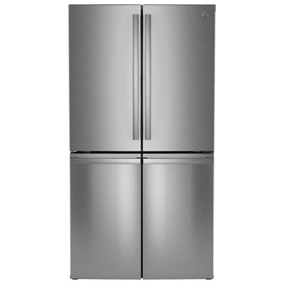 Profile 36" 28.4 Cu. Ft. 4-Door Refrigerator with Water Dispenser (PAD28BYTFS) - Stainless Steel Great space and features!