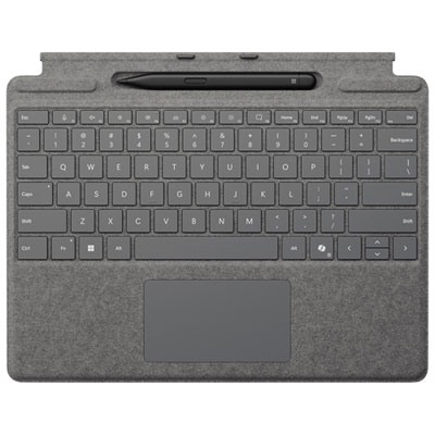 Microsoft Surface Pro Keyboard with Slim Pen (2nd Edition) for Surface Pro (11th Edition)/Pro 8/Pro 9 - Platinum - En