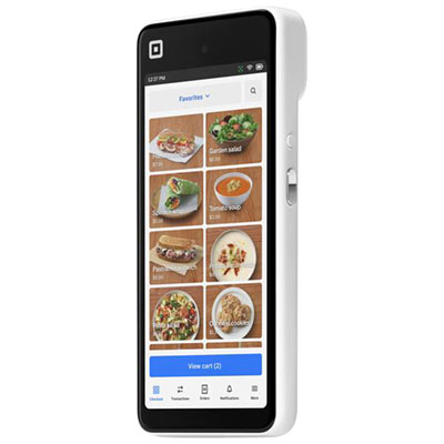 Square Handheld Portable Credit Card Machine - Mineral White