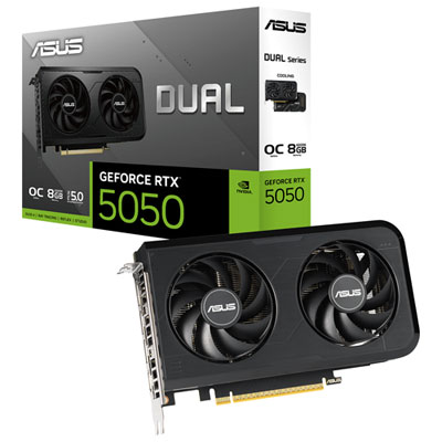 Image of ASUS Dual GeForce RTX 5050 OC 8GB GDDR6 Video Card