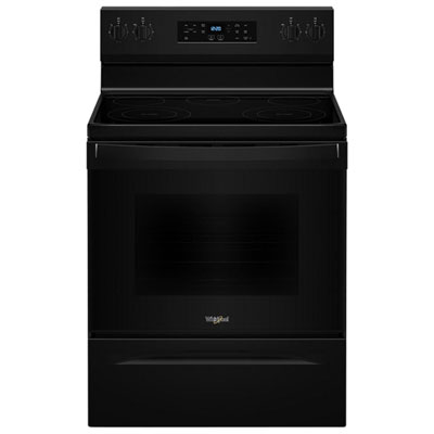 Cuisinière Électrique Autonome À 5 Éléments 5,3 Pi³ 30 Po De Whirlpool (Ywfes3330Rb) - Noir i love the warming top
