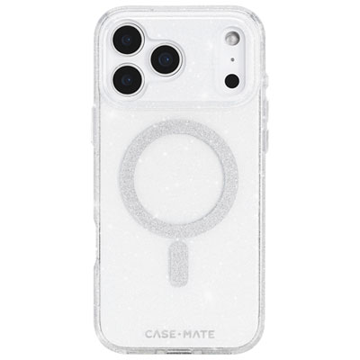 Case-Mate Fitted Hard Shell Case with MagSafe for iPhone 17 Pro Max - SheerTwinkle/Silver