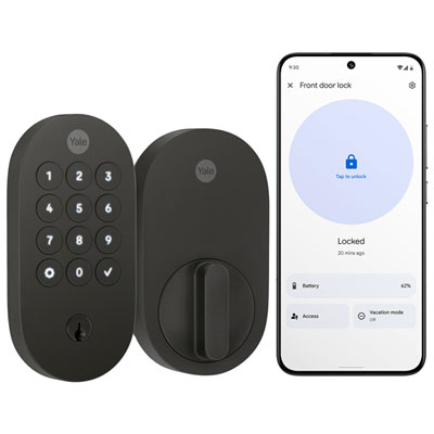 Yale Google Smart Lock with Keypad & Matter Capability - Black Best