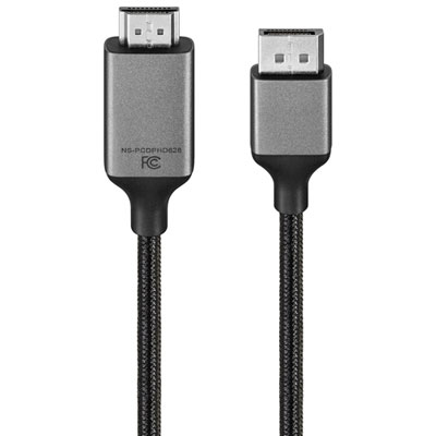Câble Displayport 4K À Hdmi De 1,8 M (6 Pi) D'insignia - Noir - Exclusivité Best Buy