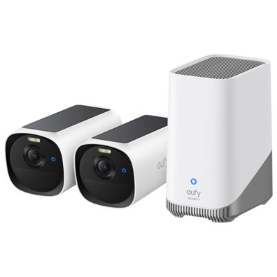 Caméra De Surveillance Sans Fil D'extérieur 2K Eufycam E40 D'eufy (Ensemble De 2) Avec Station Homebase