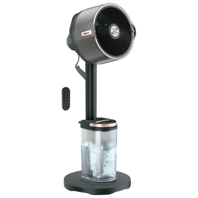 Shark FlexBreeze Pro Mist Pedestal Fan - 13.9" - Charcoal Grey
