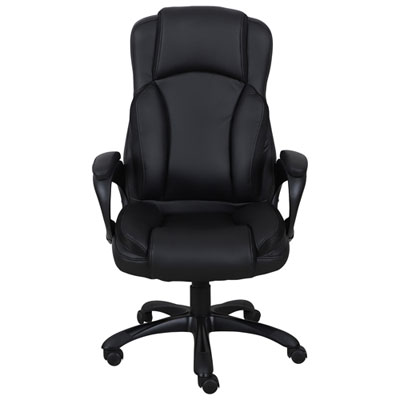 Fauteuil De Bureau Ergonomique À Dossier Haut En Tissu James De Brassex - Noir