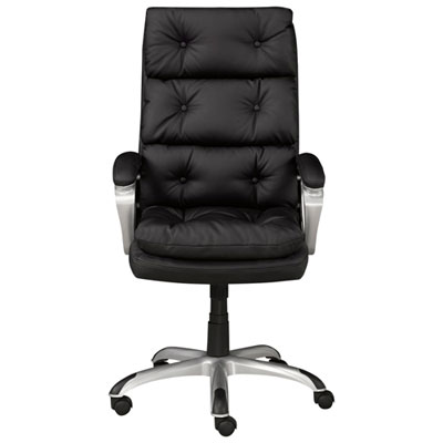 Brassex Elita Ergonomic High-Back Fabric Office Chair - Black