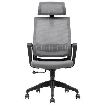 Fauteuil De Bureau À Dossier Haut En Tissu Dakoda De Brassex - Gris