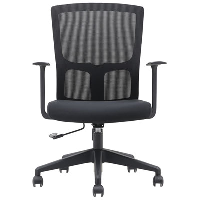 Brassex Hudson High-Back Fabric Office Chair - Black