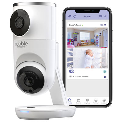 Hubble Connected Nursery Pal Dual Vision Camera w/ Sleep Tracking, Night Vision & Pan/Tilt (HCTNPDVXBU) This is the best nursery camera hands down!